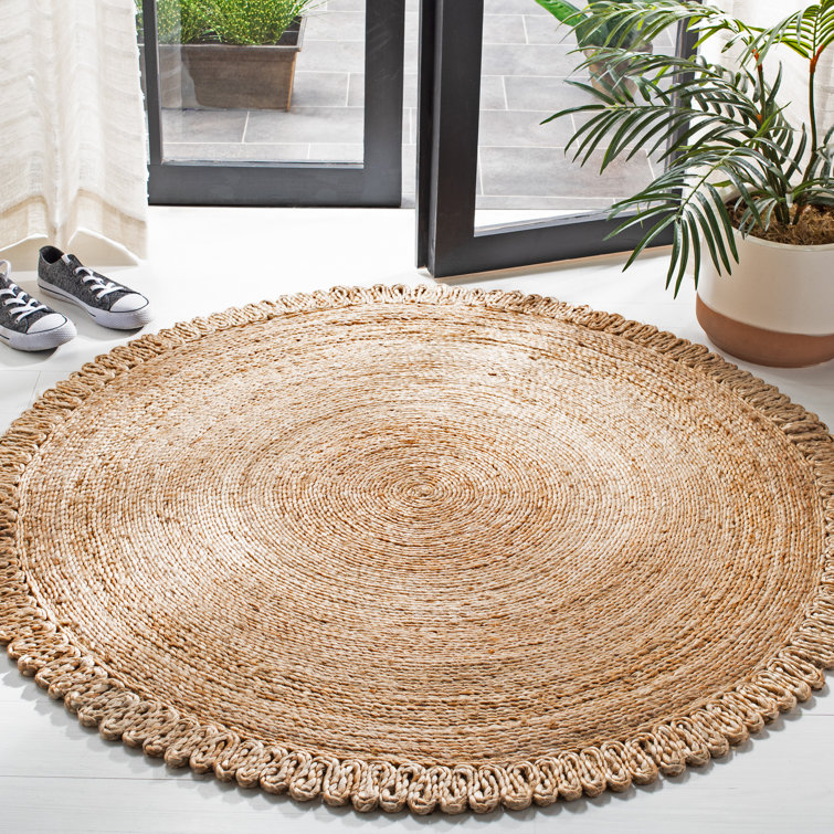 Mistana™ Round Winslow Handmade Flatweave Jute/Sisal NATURAL Area Rug